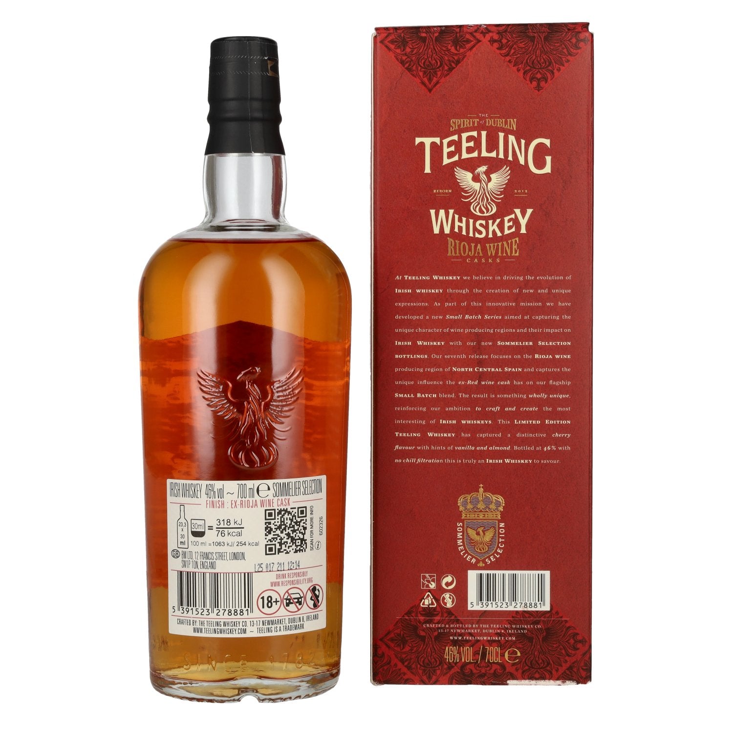 Teeling Whiskey Sommelier Selection RIOJA WINE Cask 46% Vol. 0,7l in gift box