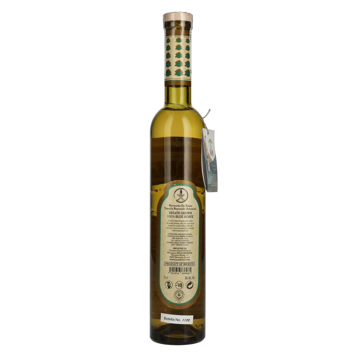 Hacienda De Xalpa Reposado Tequila, 100% Agave, 38% ABV, 0.7 l