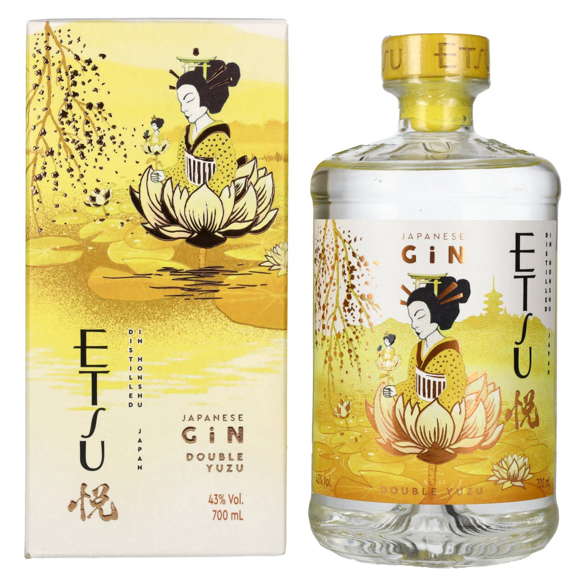 Etsu Gin DOUBLE YUZU Édition limitée 43 % vol. 0,7 l dans un coffret cadeau
