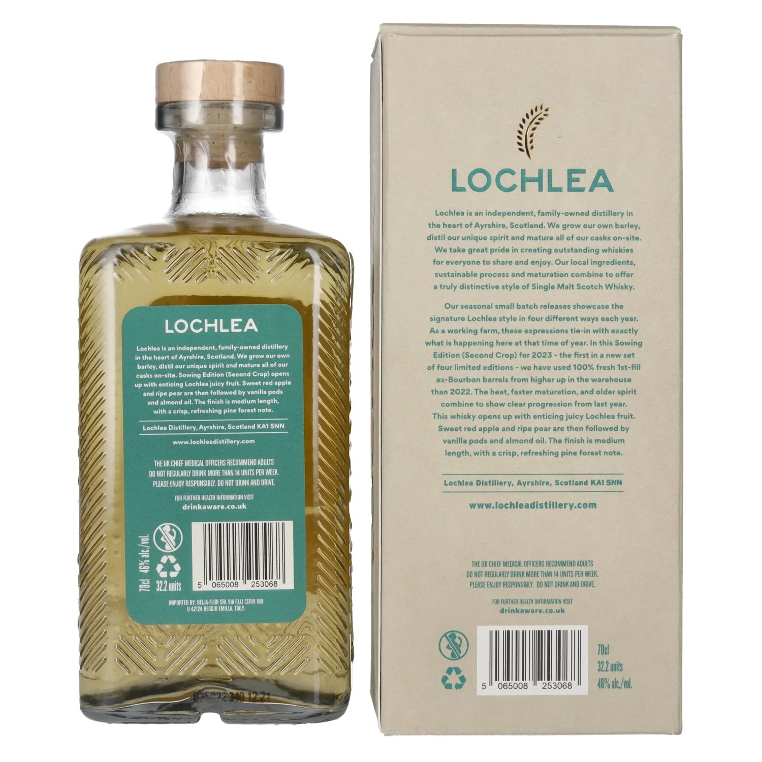 Lochlea SOWING EDITION Second Crop Single Malt Scotch Whisky 46% Vol. 0,7l en coffret cadeau
