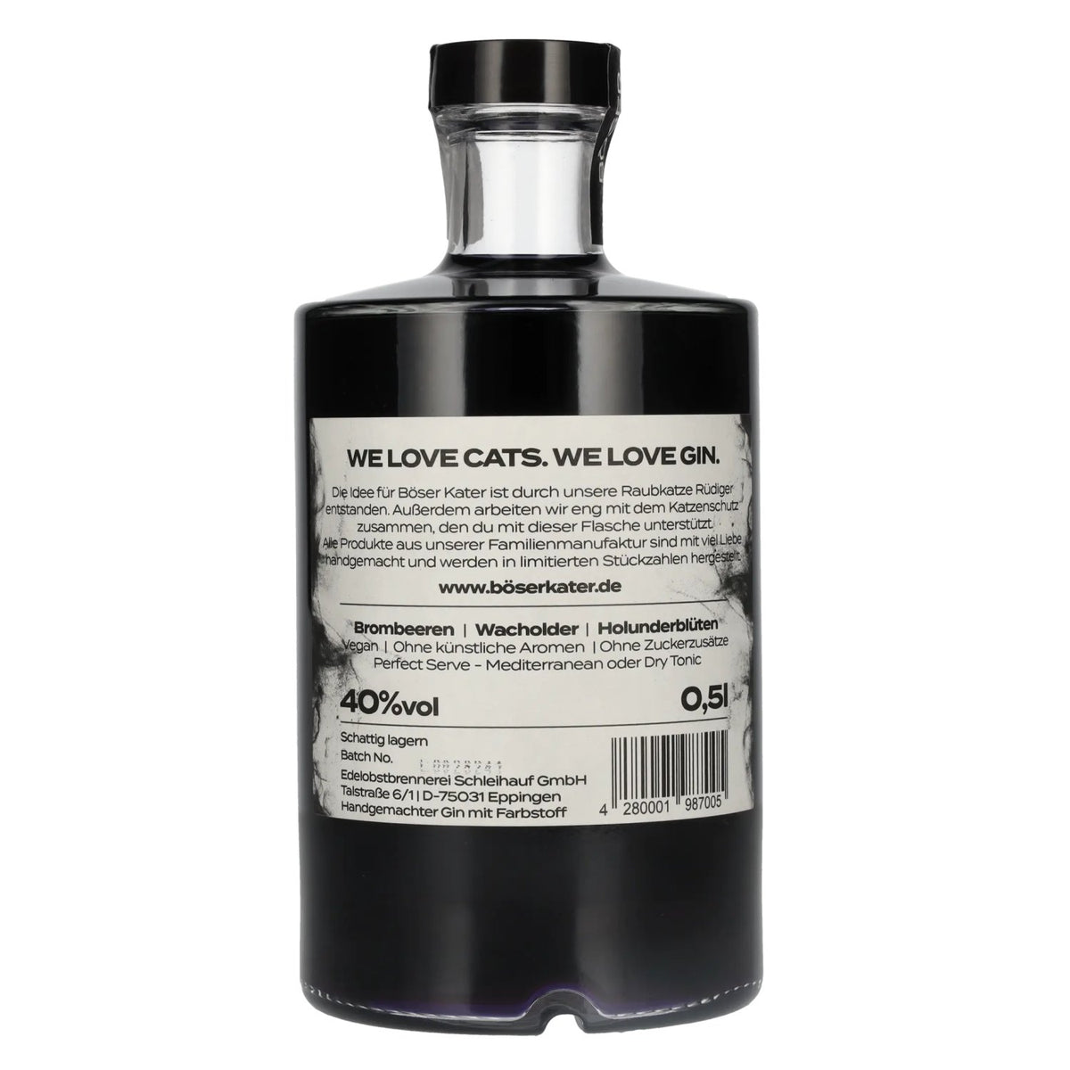 BÖSER KATER Handcrafted Blackberry Gin 40% Vol. 0,5l