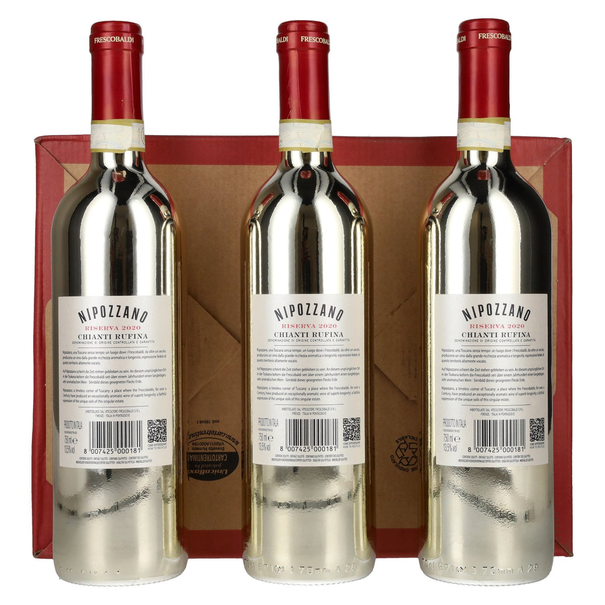 Frescobaldi NIPOZZANO Chianti Rúfina Riserva GOLD EDITION DOCG 2020 13.5% vol. 3 x 0.75 l in a gift box