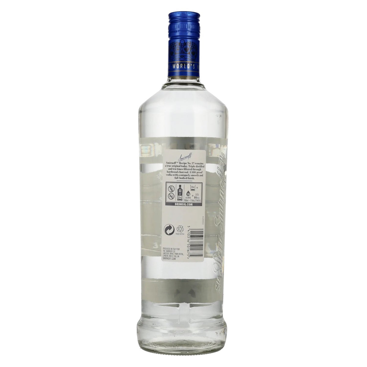 Smirnoff Triple Distilled 100 PROOF Wodka Blue Label 50% vol. 1 l