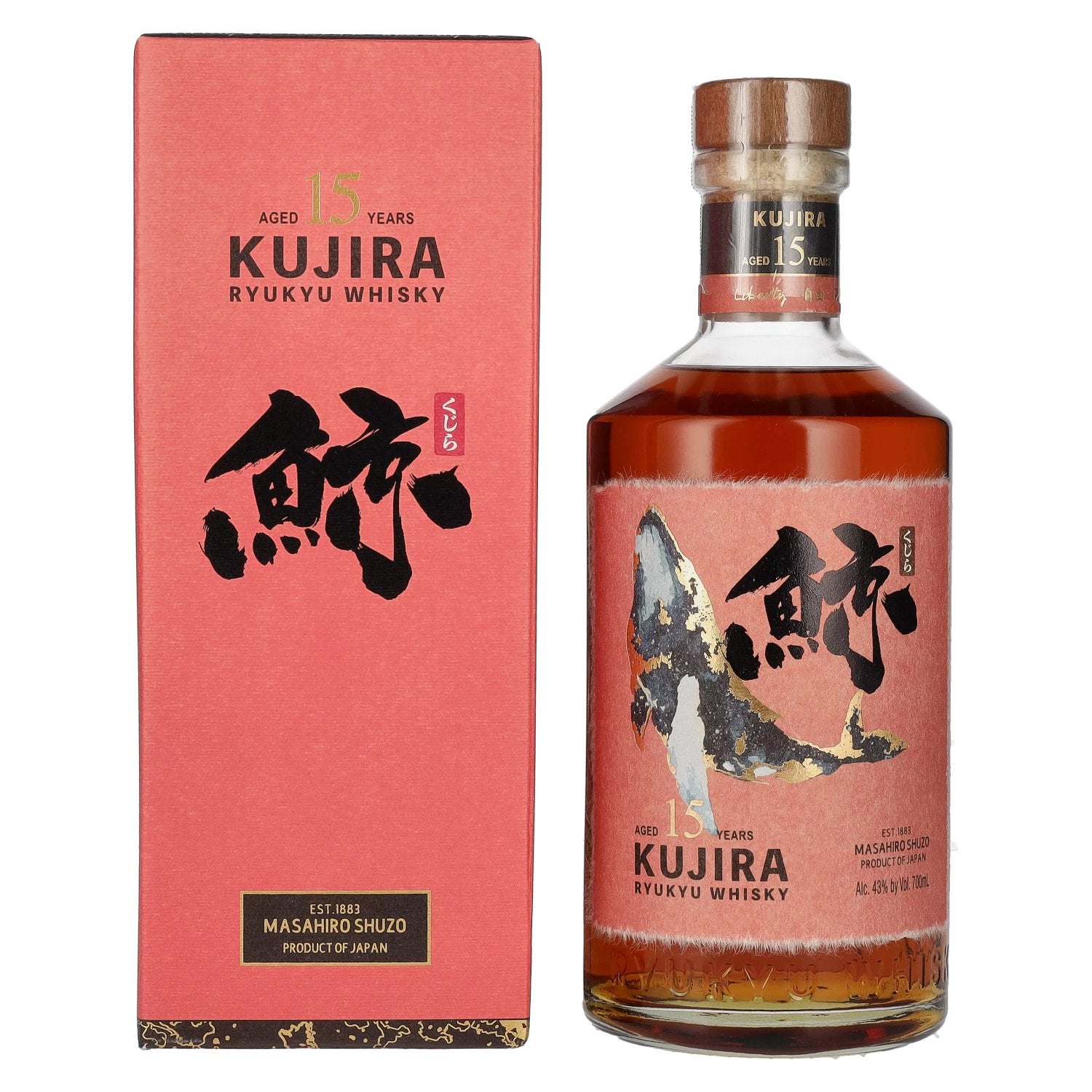 Kujira Ryukyu 15 Years Old Single Grain Whisky 43% Vol. 0,7l in geschenkverpakking