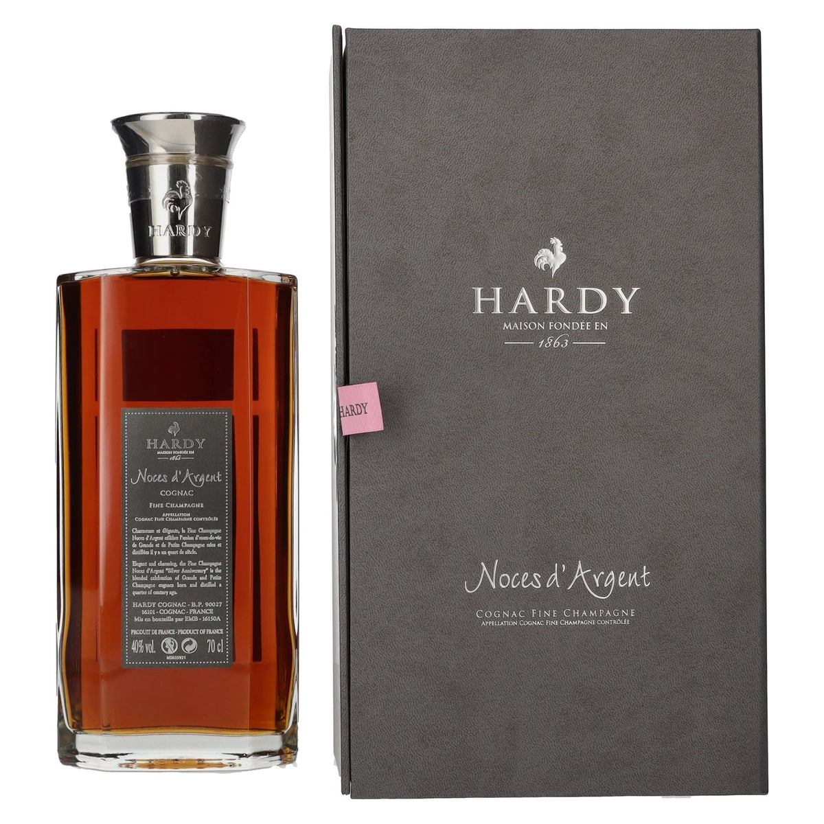 Hardy Cognac Noces d'Argent 40% vol. 0,7 l in geschenkverpakking
