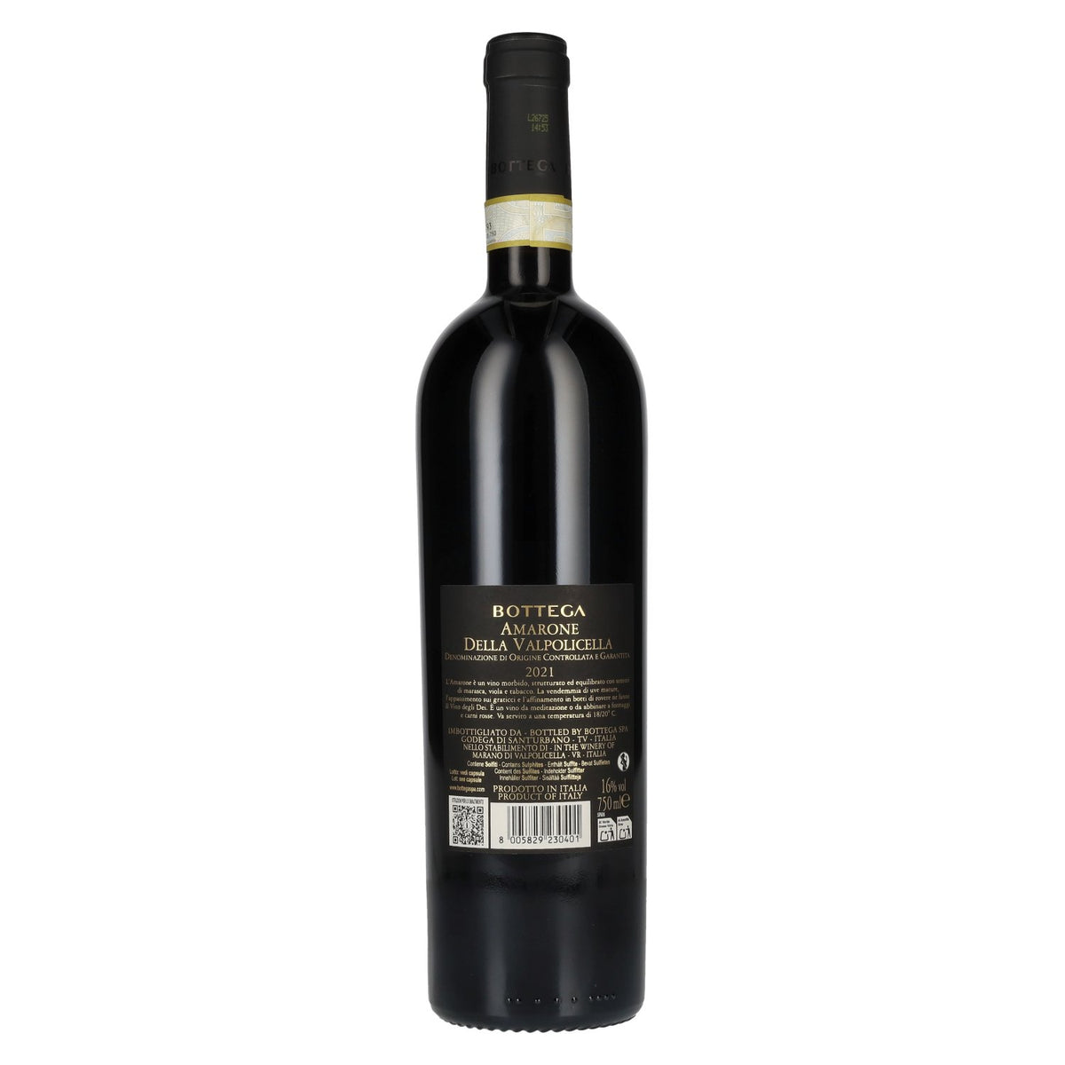 Bottega AMARONE della Valpolicella DOCG 2021 16% Vol. 0,75l