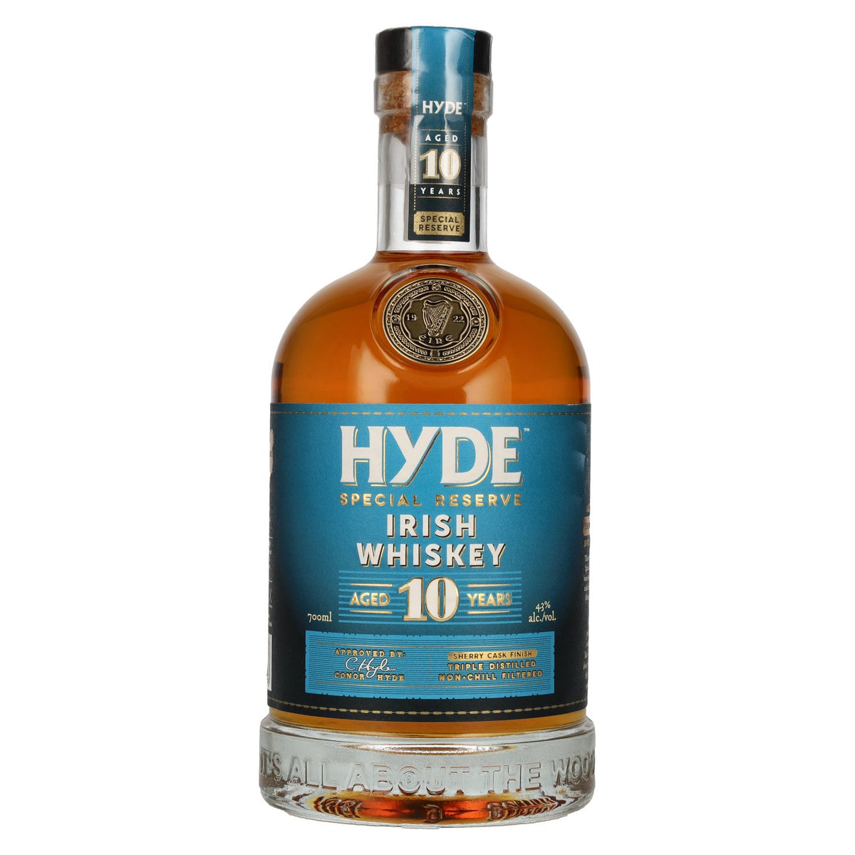 Hyde 10 Years Old SHERRY CASK Single Malt Irish Whiskey 43% ABV 0.7l