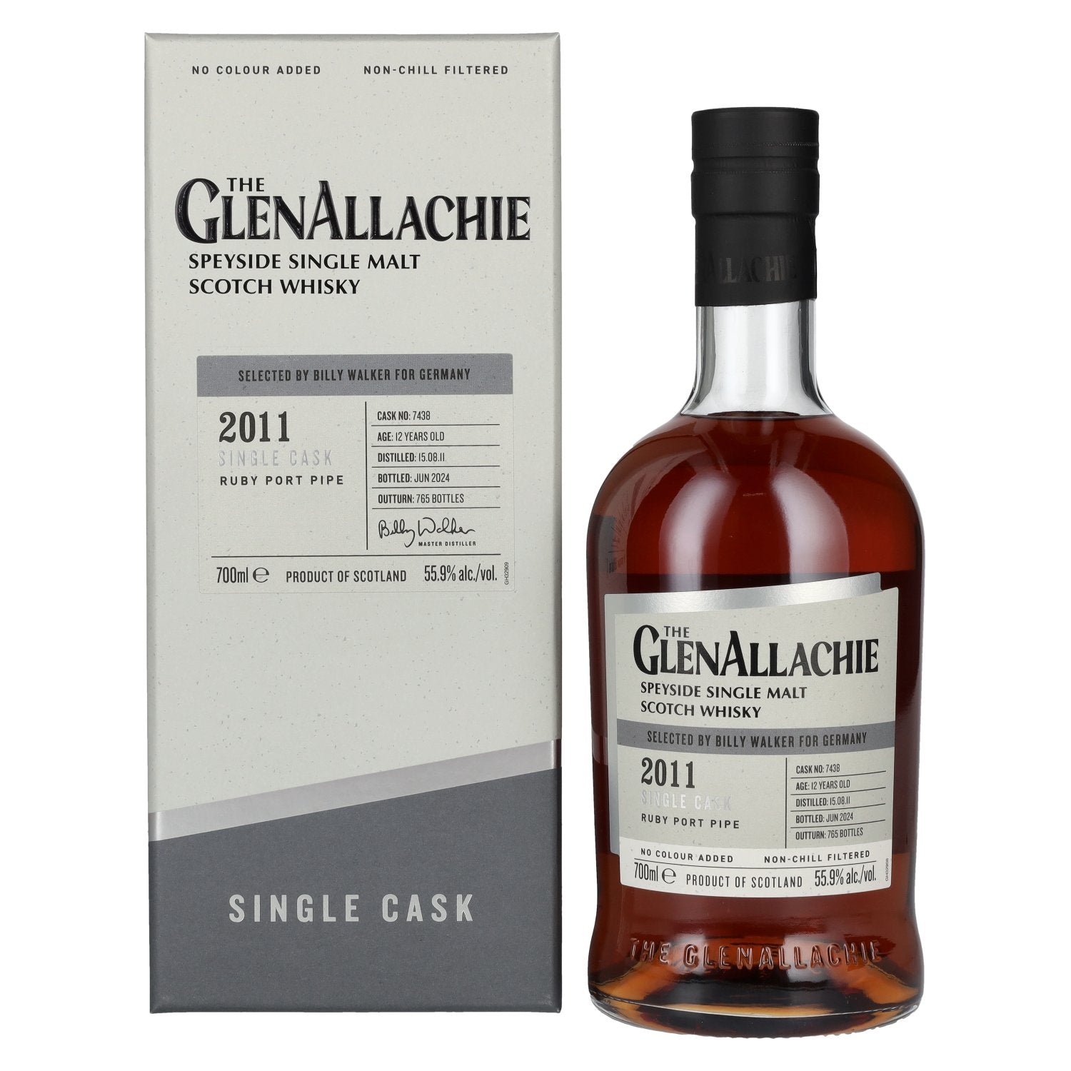 The GlenAllachie 12 Years Old RUBY PORT PIPE 2011 55,9% vol. 0,7l en boîte cadeau