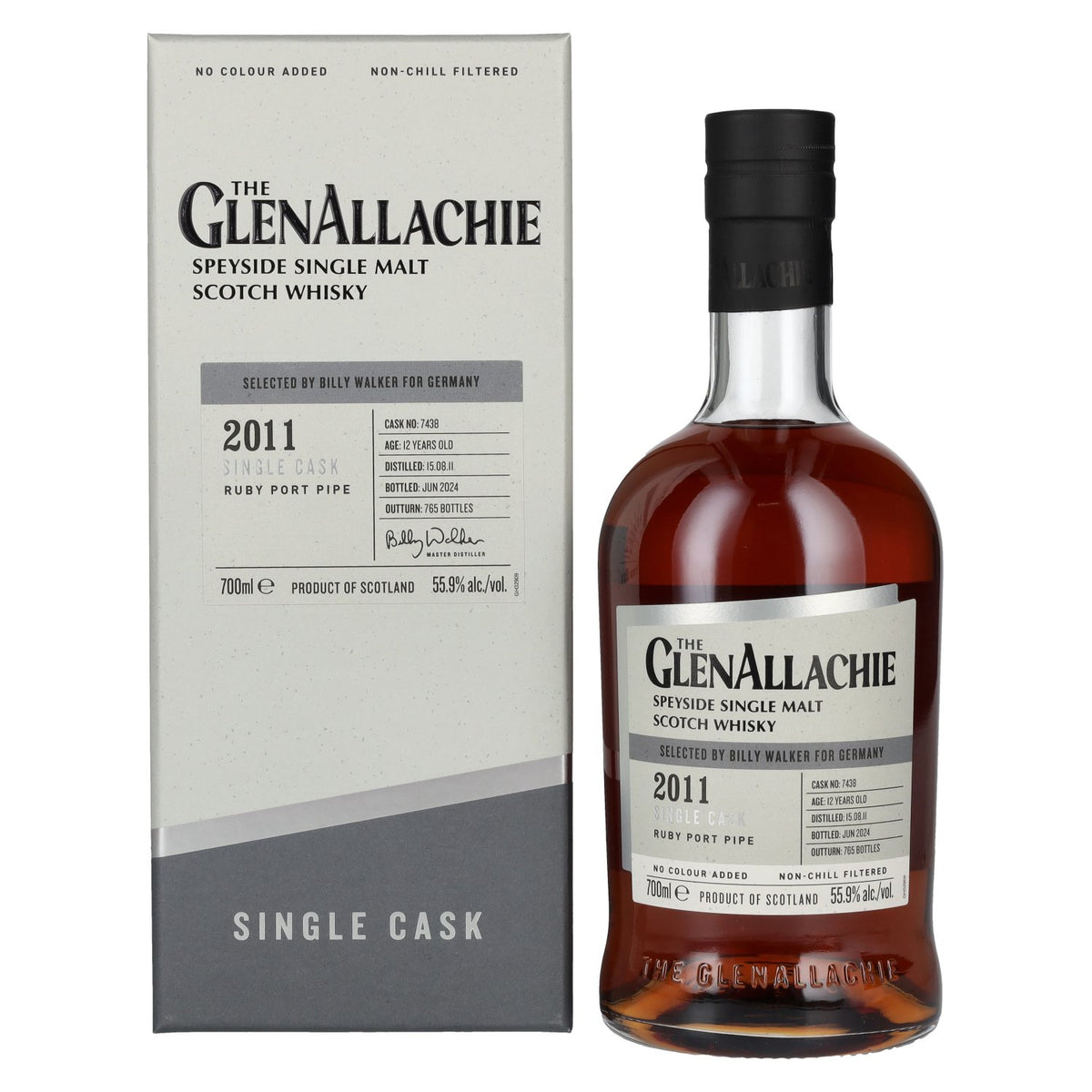 The GlenAllachie 12 ans d'âge RUBY PORT PIPE 2011 55,9 % vol. 0,7 l dans un coffret cadeau
