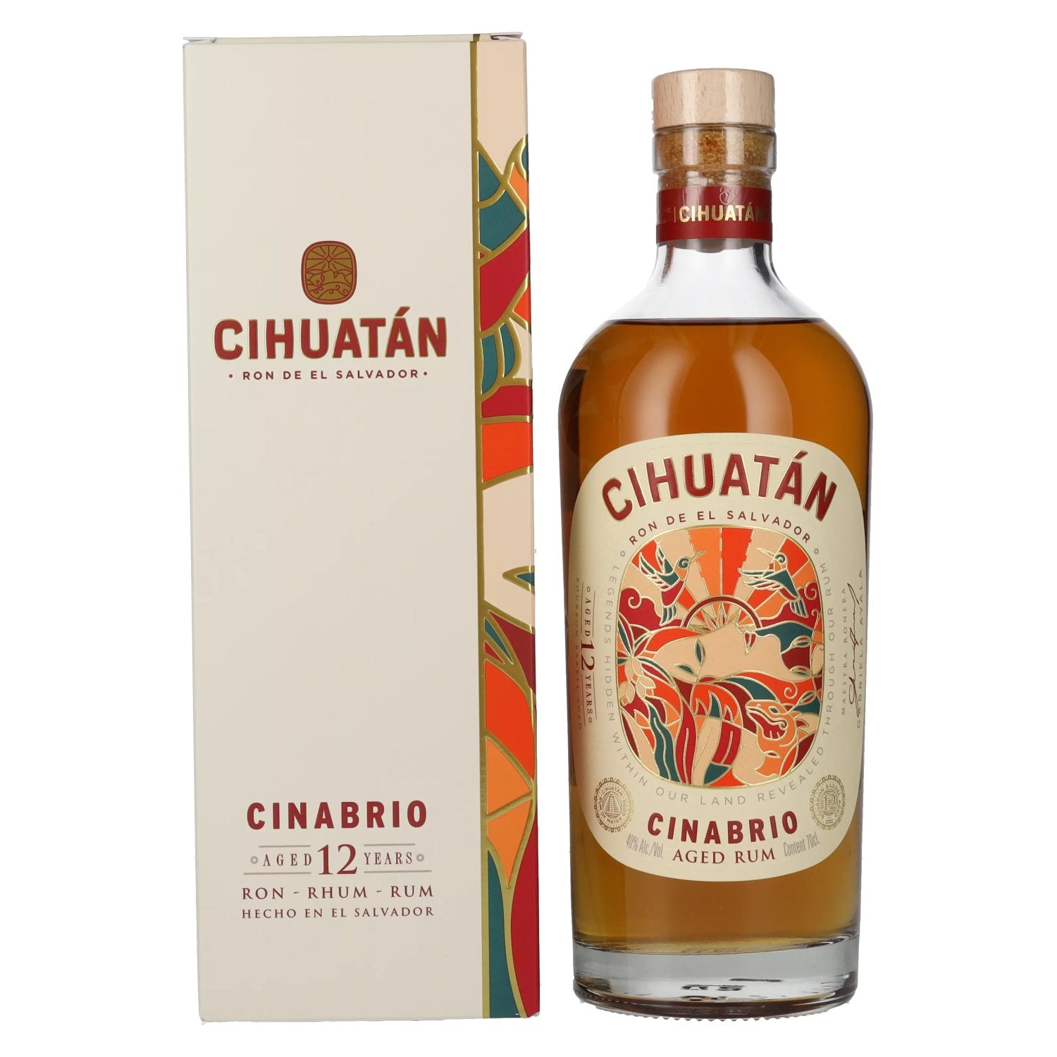 Cihuatán 12 Years CINABRIO Rum El Salvador 40% Vol. 0,7l en boîte cadeau