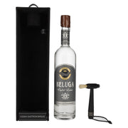 Beluga Gold Line Vodka Montenegro 40% vol. 0,7l en boîte cadeau imitation cuir avec pinceau