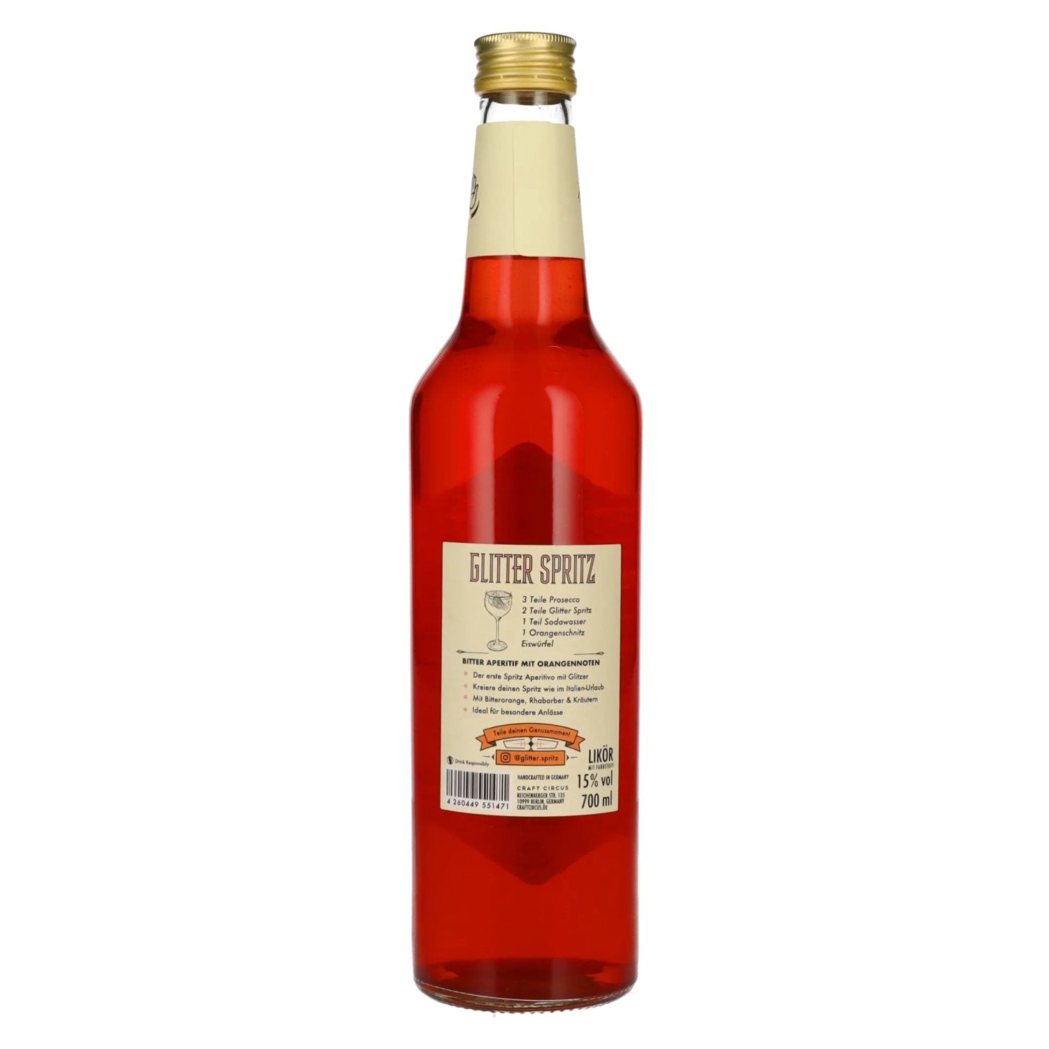 Glitter Spritz Bitter Sinaasappel Aperitivo 15% Vol. 0,7l