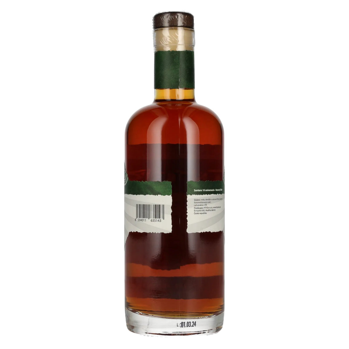 Rhum Santero 10 ans d'âge « Anniversario » 37,5 % vol. 0,7 l
