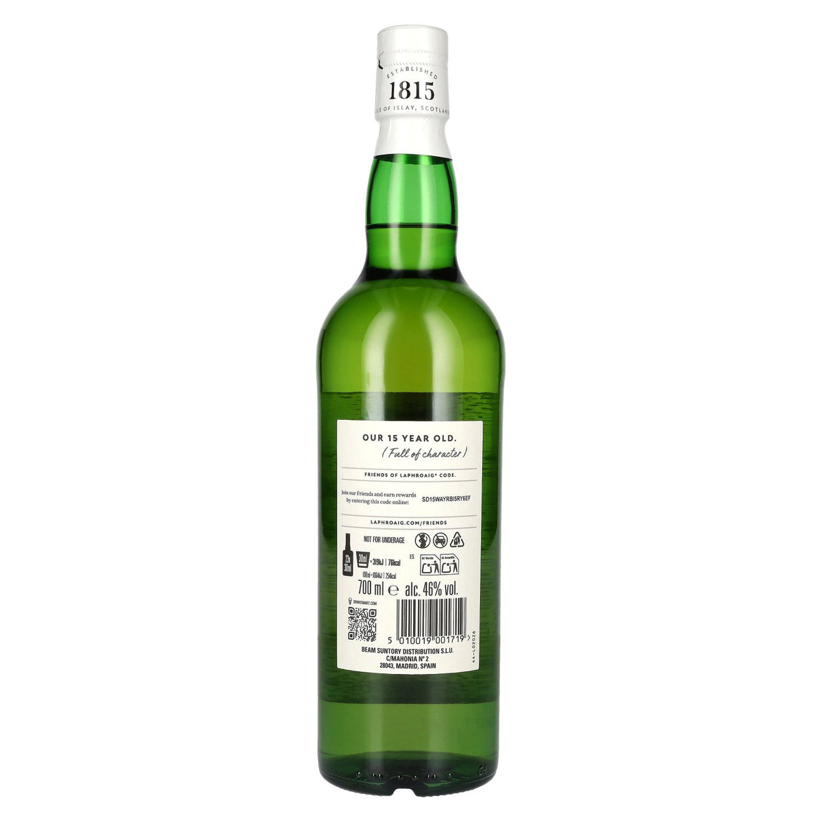 Laphroaig 15 Years Old Islay Single Malt Scotch Whisky 46% Vol. 0,7l