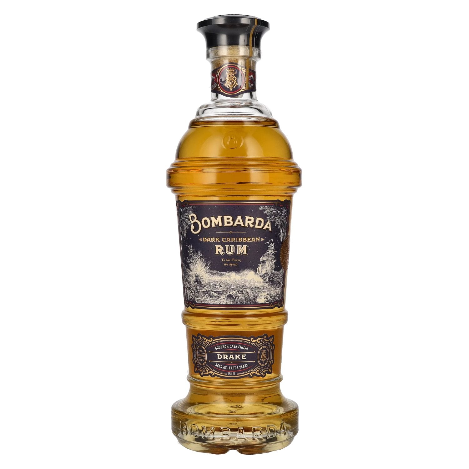 Bombarda DRAKE Dark Caribbean Rum 40% vol. 0,7l