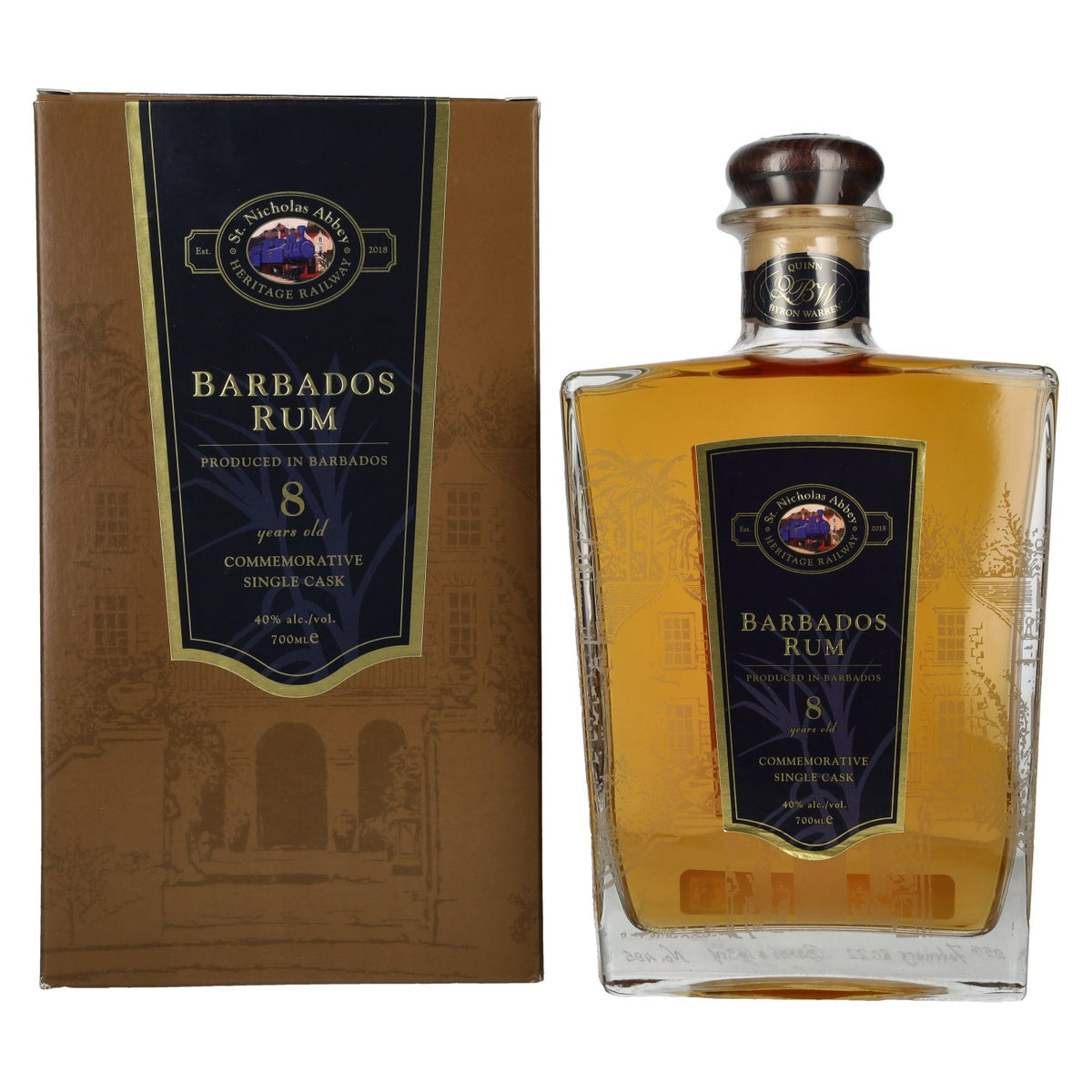 St. Nicholas Abbey Barbados Rum 8 Years Old Single Cask 40% Vol. 0,7l in Geschenkbox