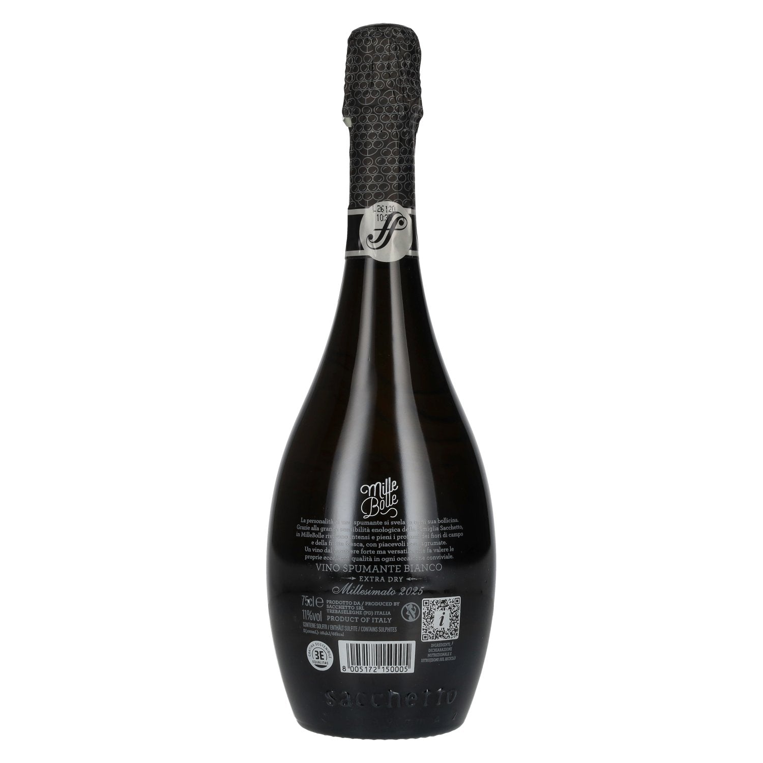 Sacchetto Spumante Mille Bolle Extra Dry Millesimato 2025 11% Vol. 0,75l