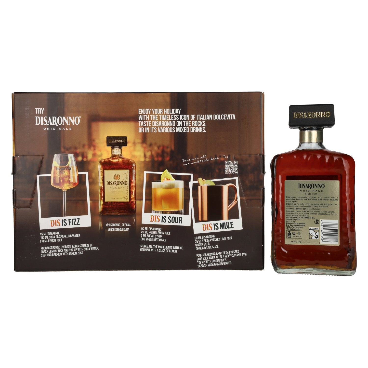 Disaronno Originale 28% Vol. 0,7l in Geschenkbox mit 2 Gläsern