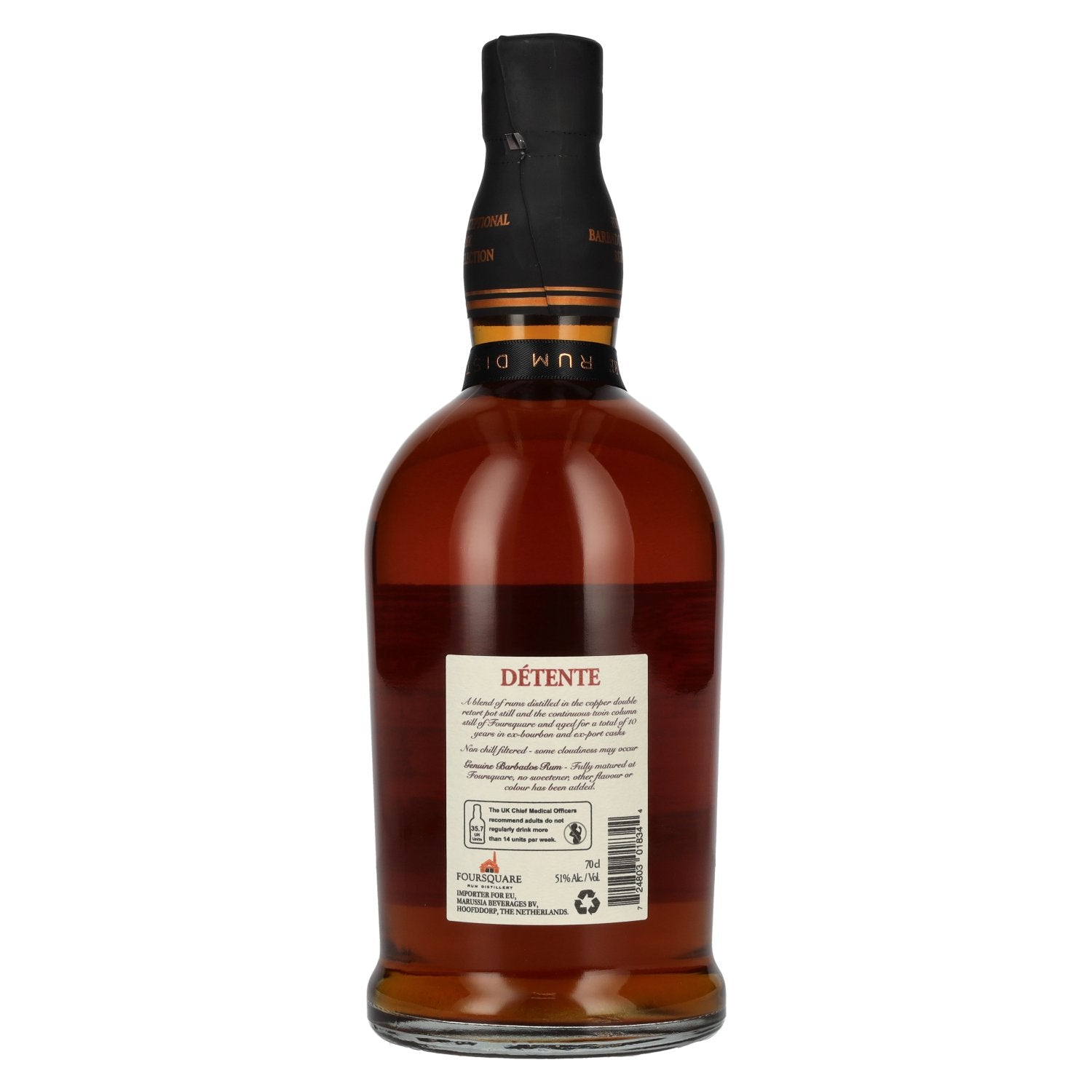 Foursquare 10 Years Old DÉTENTE Single Blended Rum 51% Vol. 0,7l