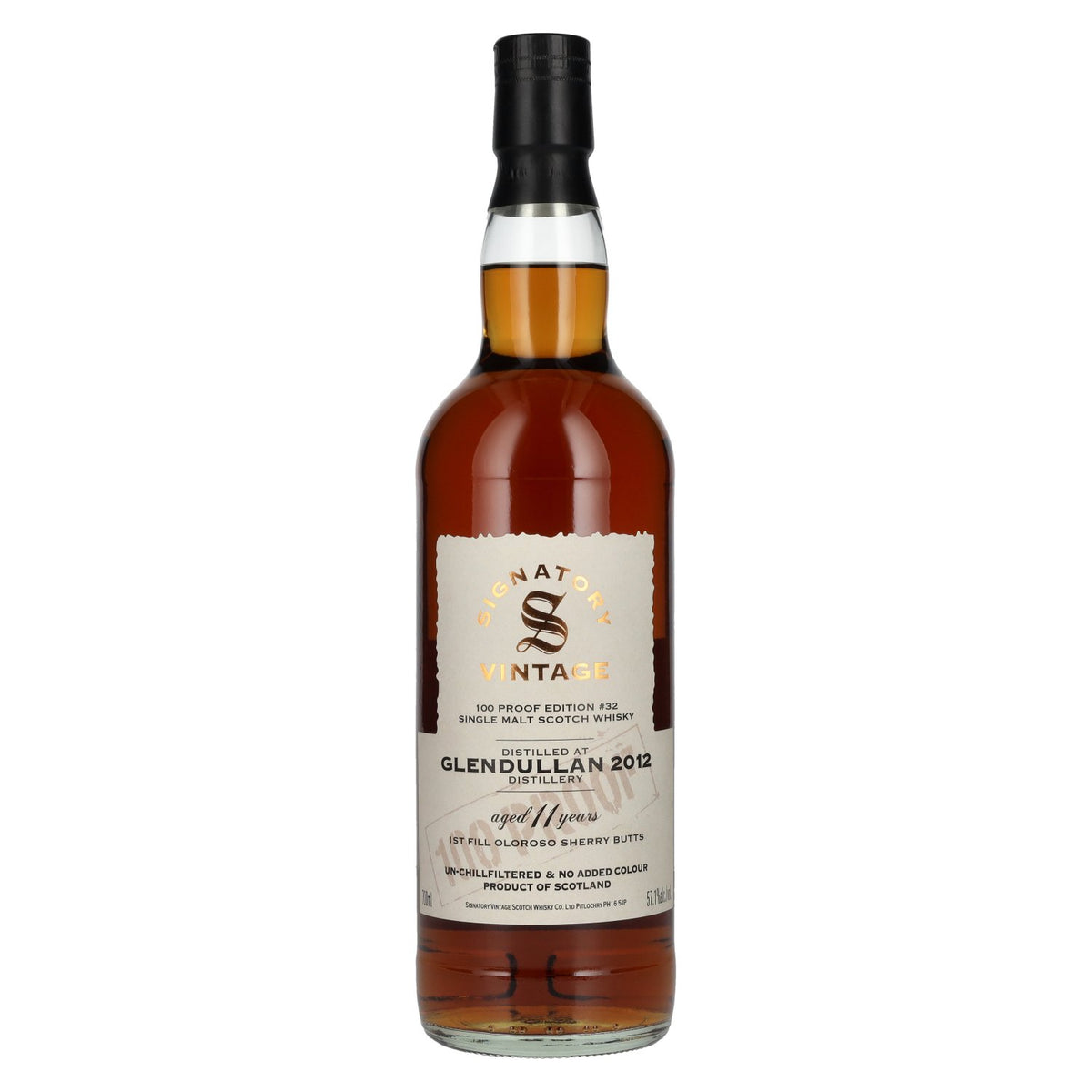 Signatory Vintage 100 Proof Edition GLENDULLAN 11 Years Old Single Malt #32 2012 57.1% vol. 0.7 l