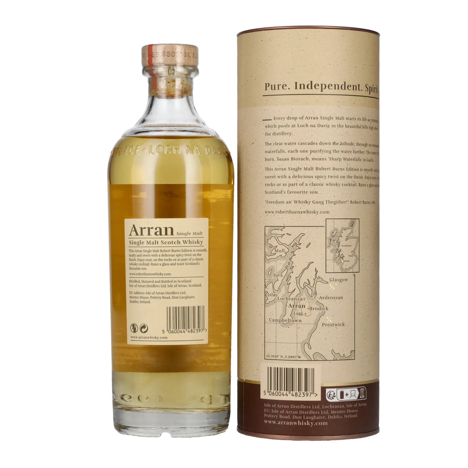 Arran ROBERT BURNS Single Malt Scotch Whisky 43% vol. 0,7l en coffret cadeau