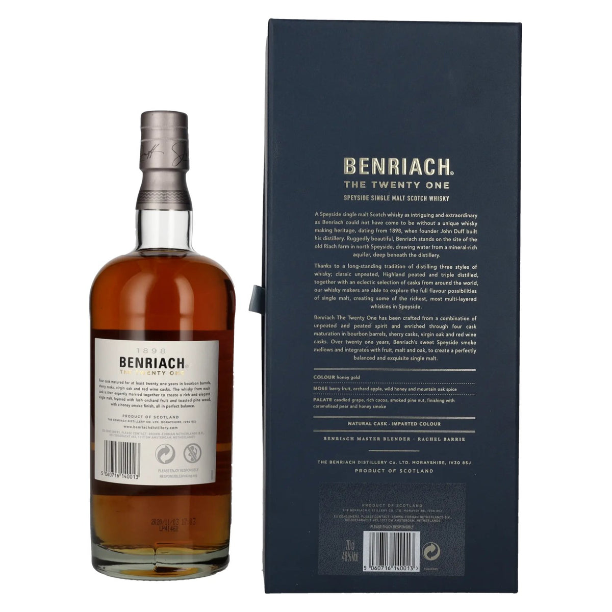 The Benriach 21 Years Old Four-Cask Maturation 46% vol. 0.7 l in a gift box