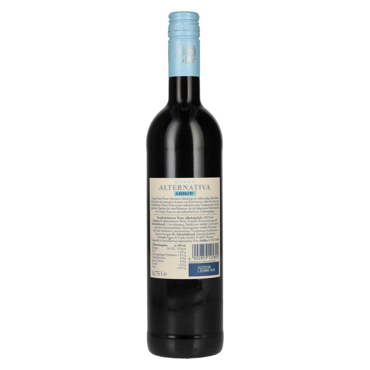 Doppio Passo Rosso Alternativa sans alcool 0,75 l