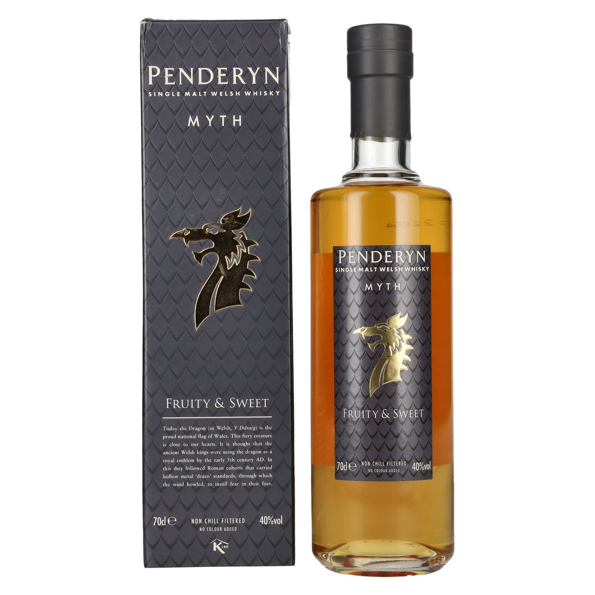 Penderyn MYTH Single Malt Welsh Whisky 40% Vol. 0,7l in Geschenkbox