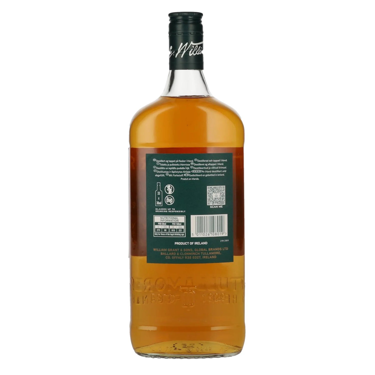 Tullamore D.E.W. Whisky irlandais triplement distillé, 40 % vol., 1 l
