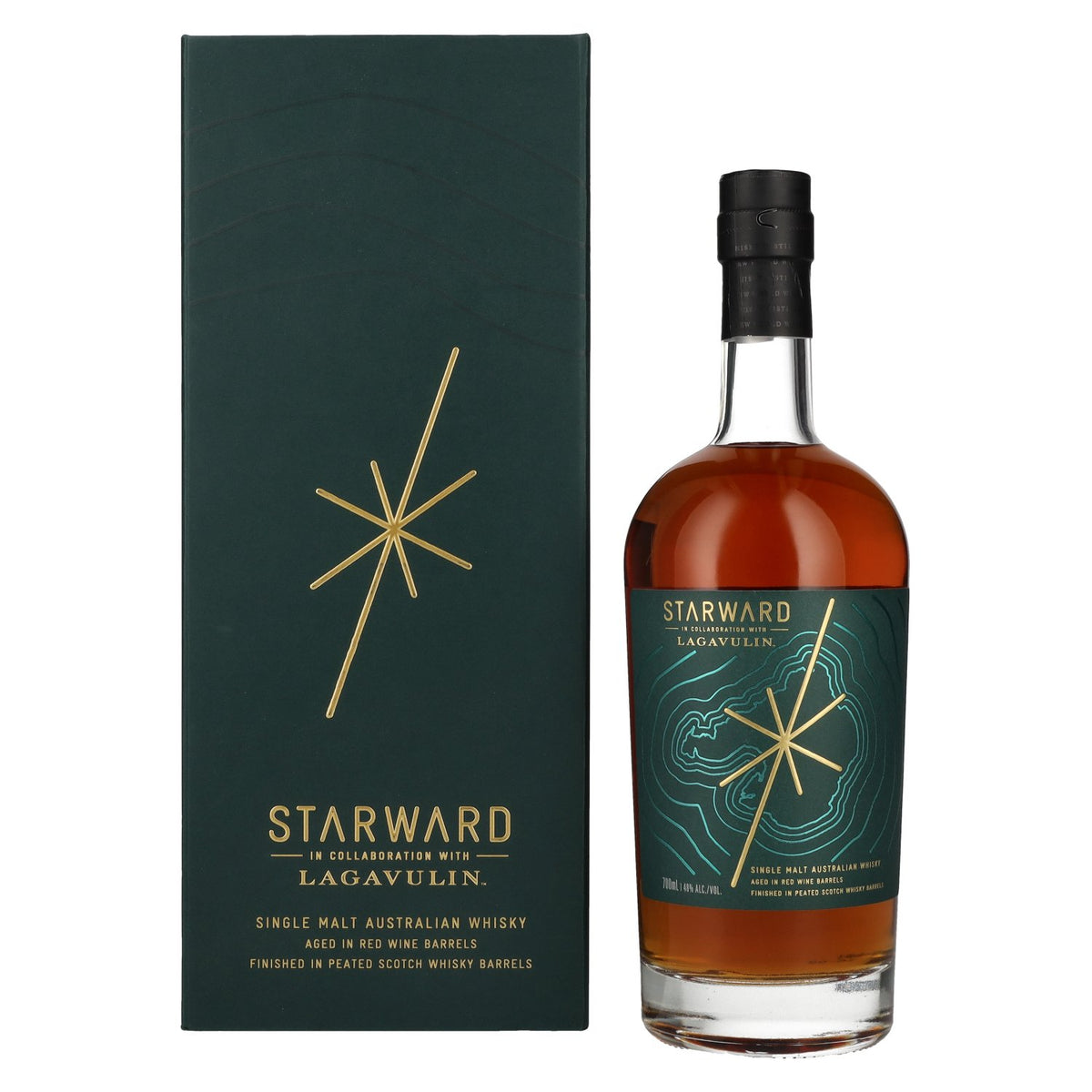 Whisky single malt australien Starward Lagavulin, 48 % vol., 0,7 l, dans un coffret cadeau