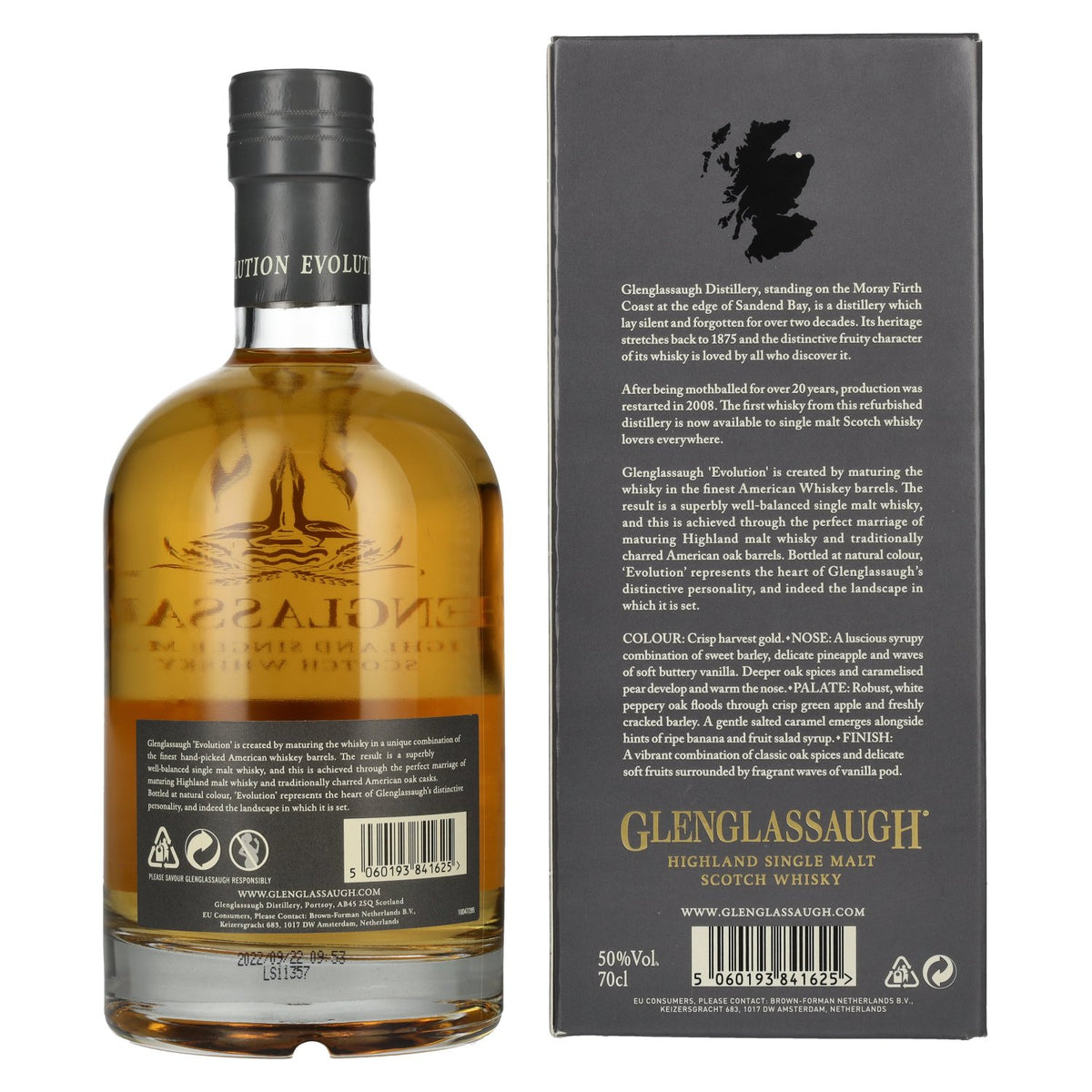 Glenglassaugh EVOLUTION Highland Single Malt Scotch Whisky 50% vol. 0.7 l in a gift box