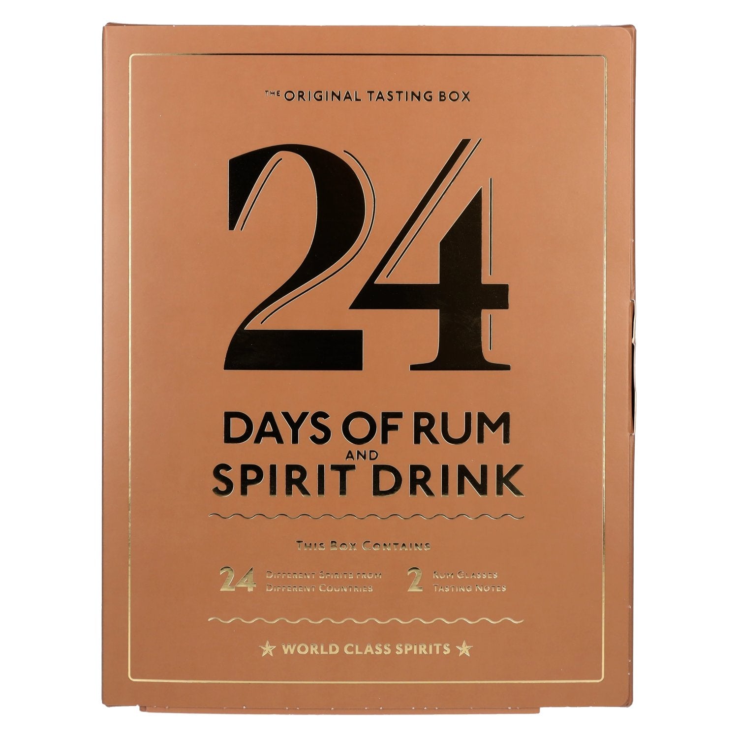 24 DAYS OF RUM AND SPIRIT DRINK The Original Tasting Box 41% Vol. 24x0,02l in Geschenkbox mit 2 Nosing Gläsern