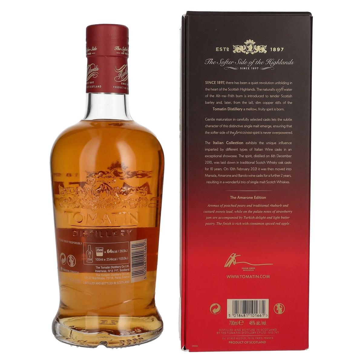 Tomatin 12 Years Old Italian Collection AMARONE CASKS 2010 46% vol. 0,7 l in geschenkverpakking