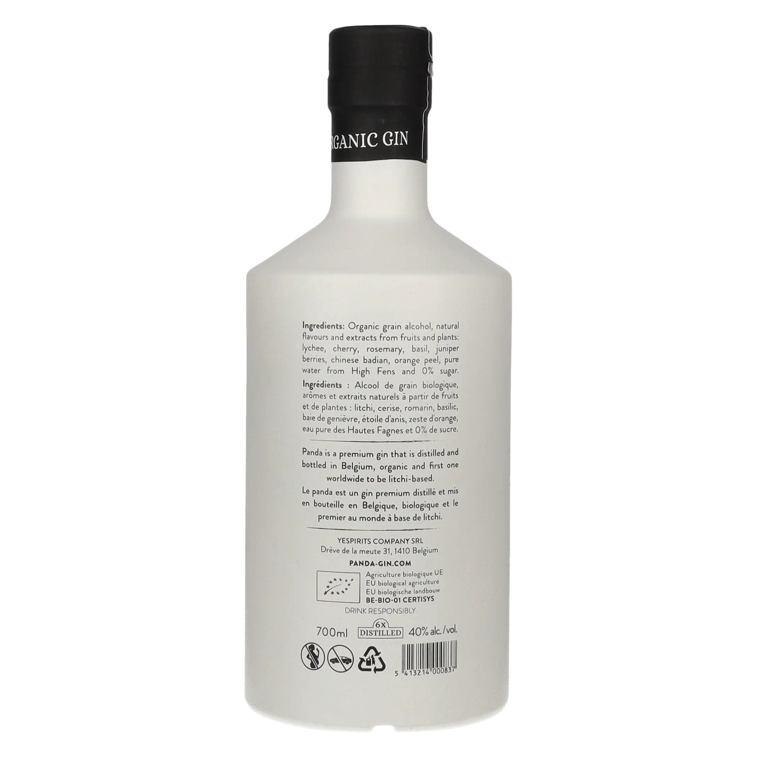 PANDA Organic Gin 40% vol. 0,7l