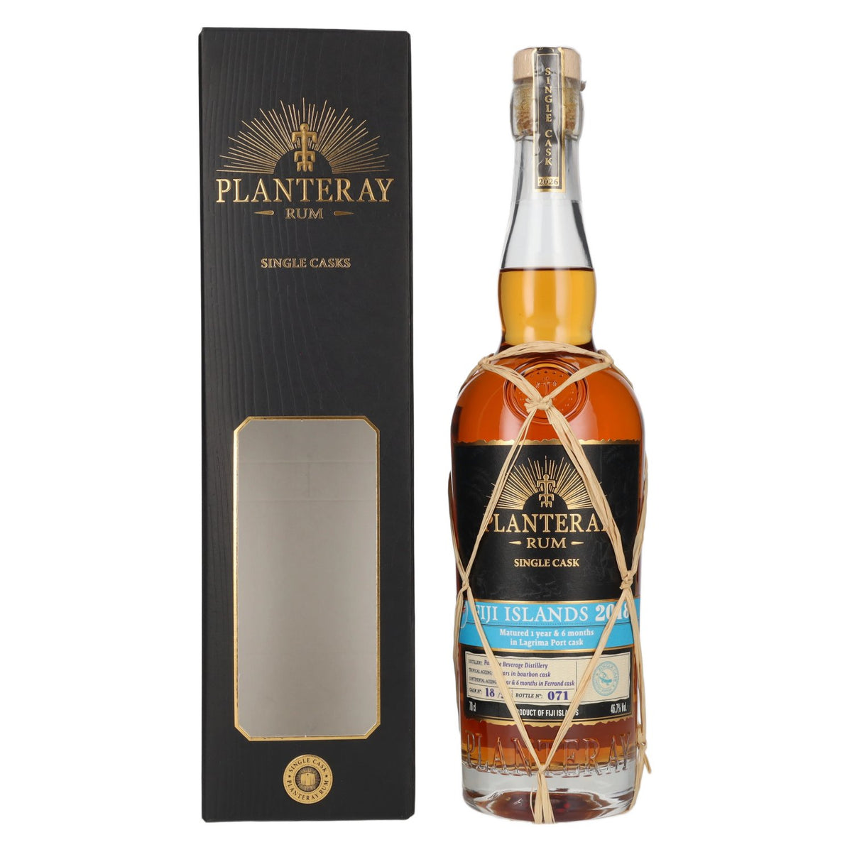 Planteray Rum FIJI ISLANDS Single Cask Porto Lagrima Barrel 2018 46,7% Vol. 0,7l in Geschenkbox