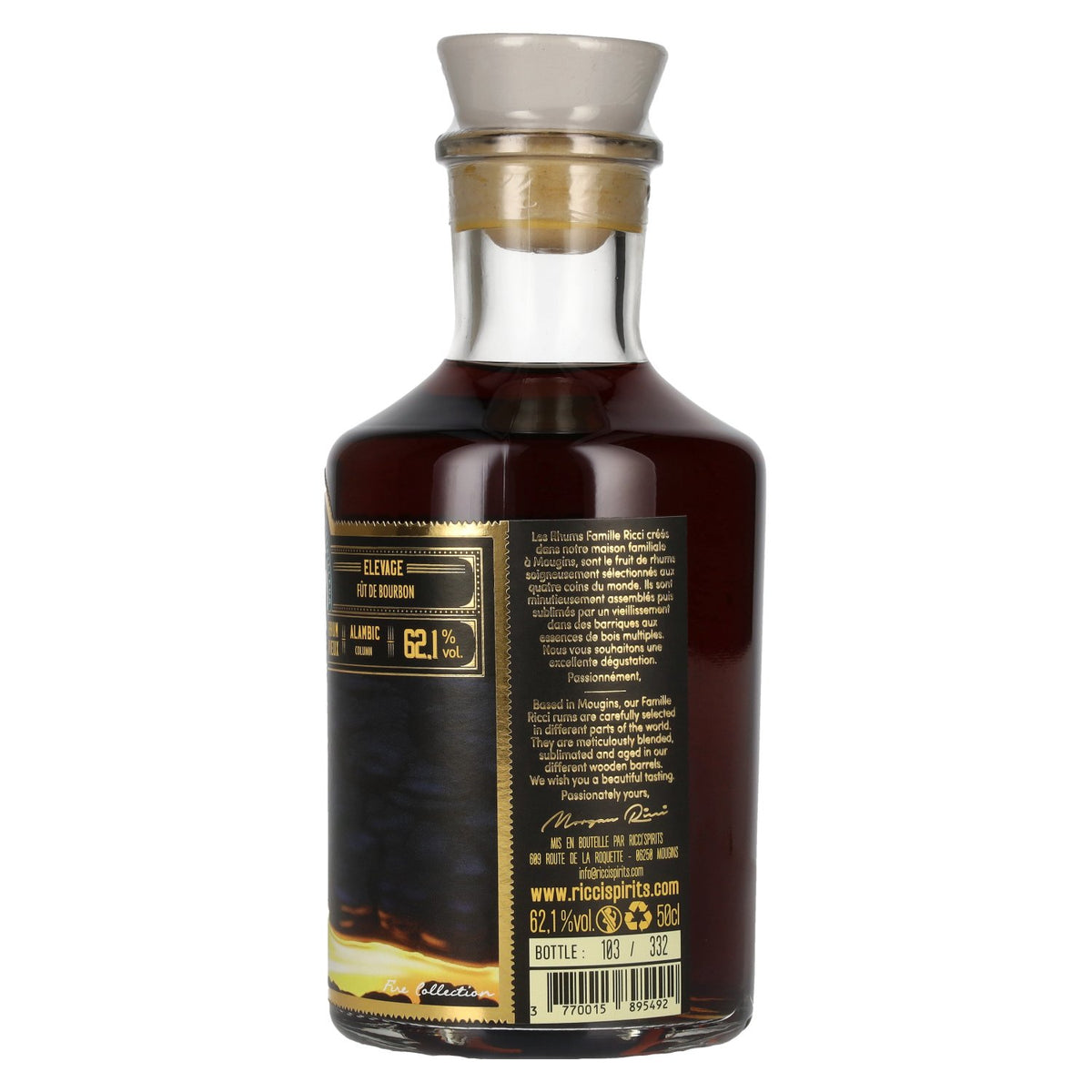 Famille Ricci Ten Cane Rare Single Cask Rhum Vieux 2008 62,1% Vol. 0,5l