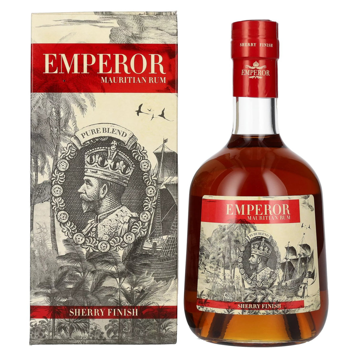 Emperor Mauritian Rum Aged Blend Sherry Finish 40% vol. 0,7 l in geschenkverpakking
