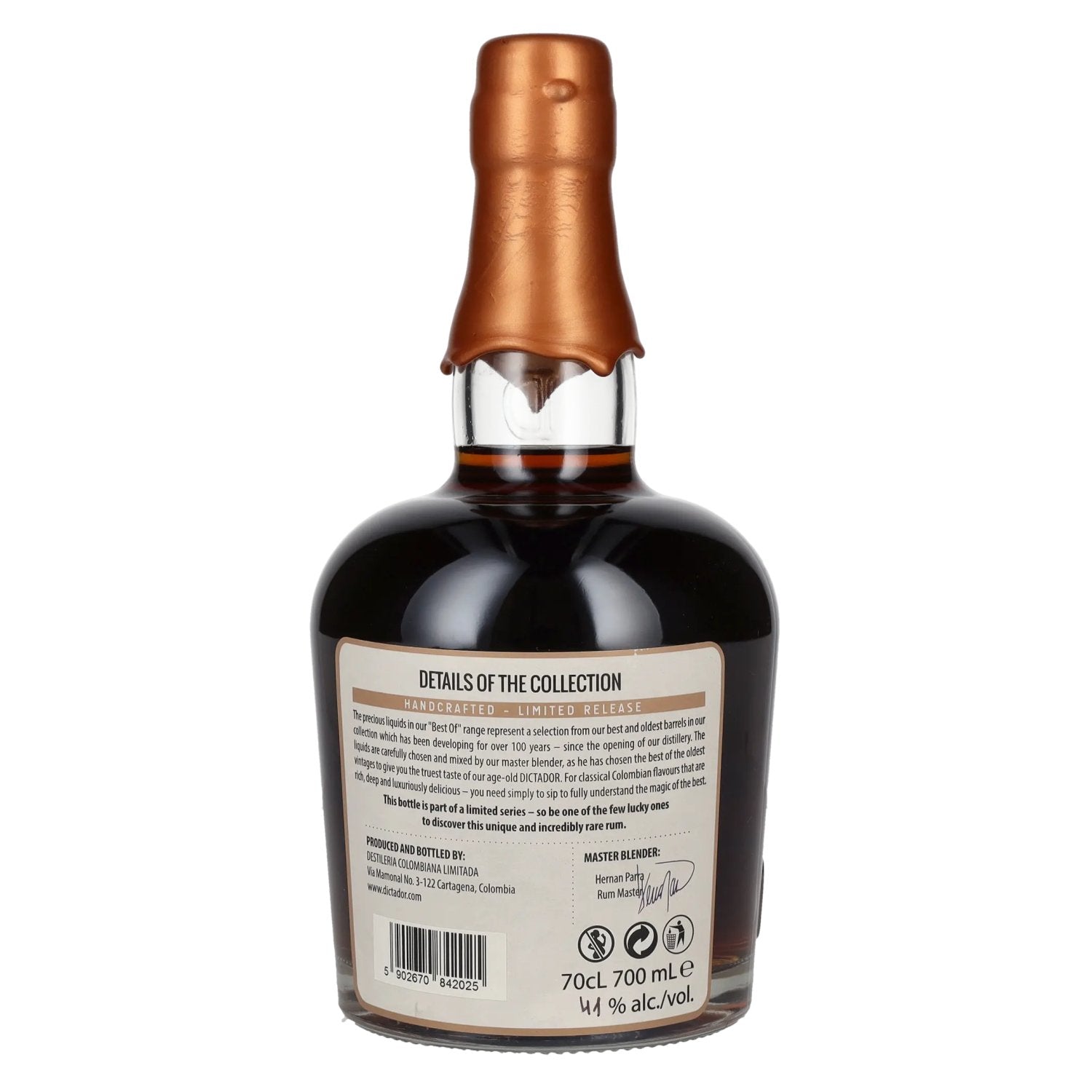 Dictador BEST OF 1980 APASIONADO Rhum colombien 37YO/260917/EX-P115 41% vol. 0,7l
