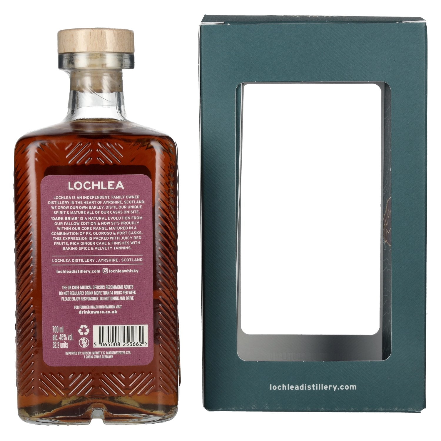 Lochlea DARK BRIAR Single Estate Single Malt Scotch Whisky 46% Vol. 0,7l in geschenkverpakking
