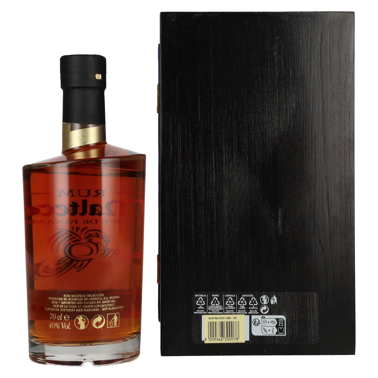 Ron Malteco SELECCIÓN 1986 40% Vol. 0,7l in Holzkiste