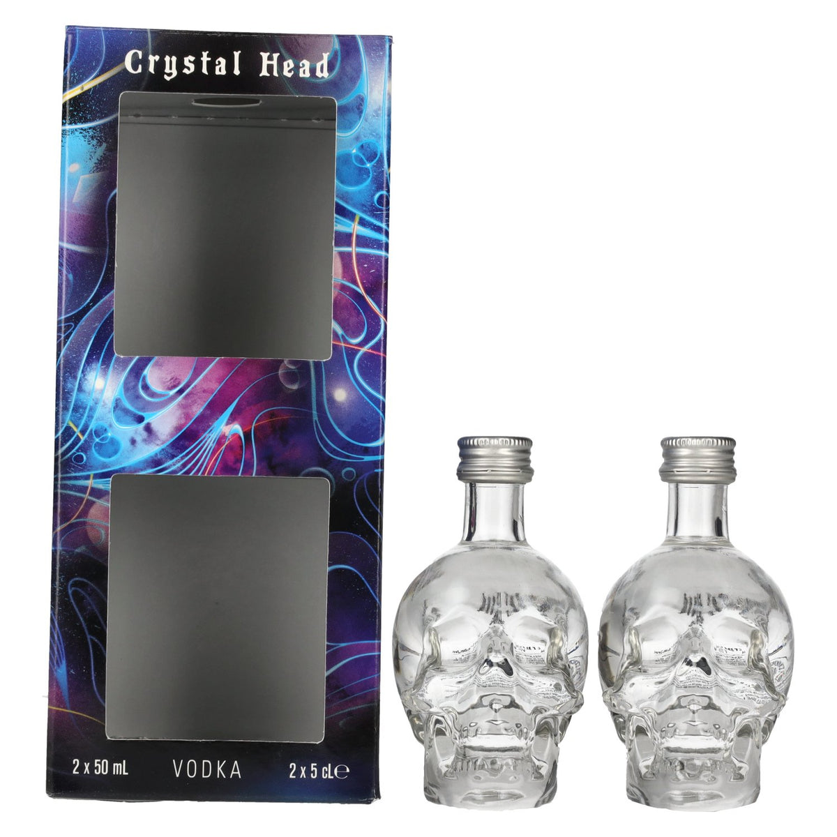 Crystal Head Wodka 40% Vol. 2x0,05l in geschenkverpakking
