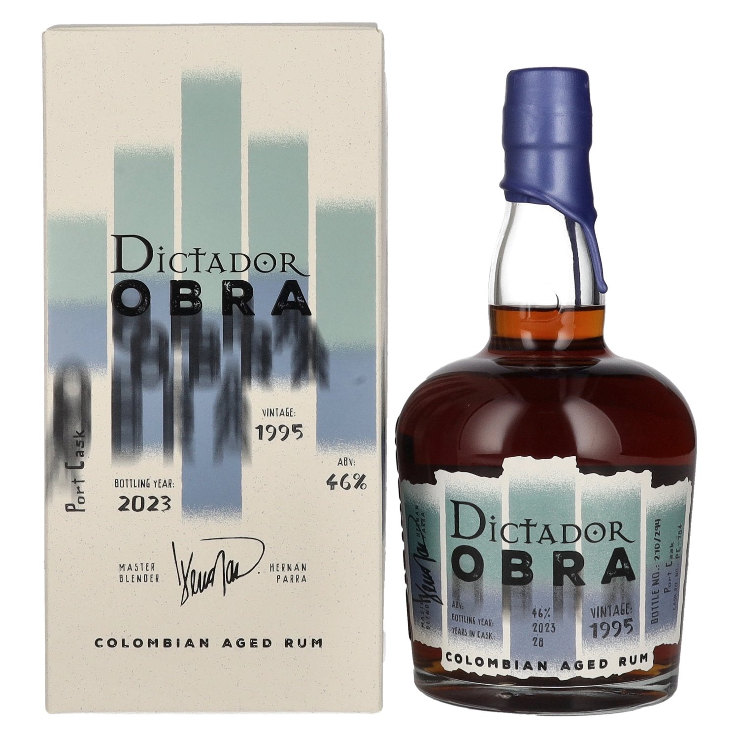 Dictador OBRA VINTAGE 28 Years Old PORT CASK Rum 1995 46% Vol. 0,7l in Geschenkbox