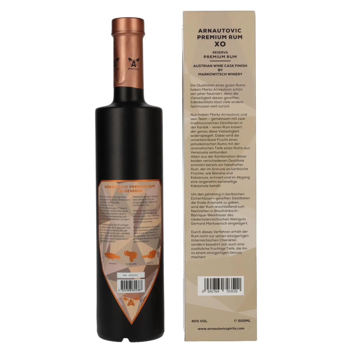 Arnautovic XO Reserva Premium Rum 40% Vol. 0,5l in Geschenkbox