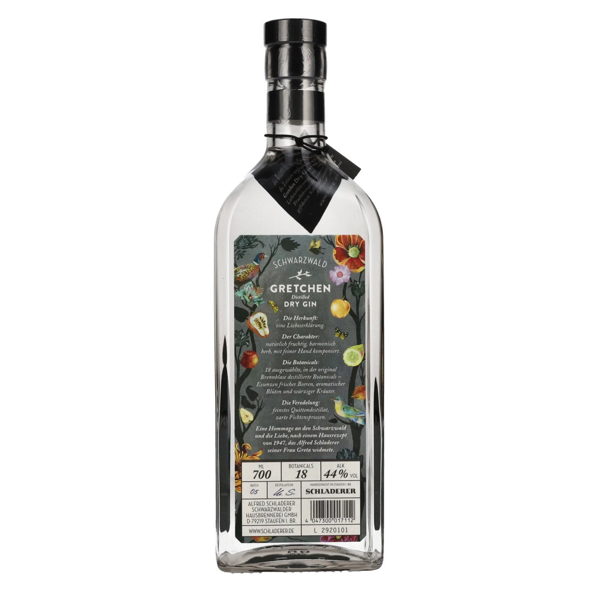 Gretchen Schwarzwald Distilled Dry Gin 44 % vol. 0,7 l