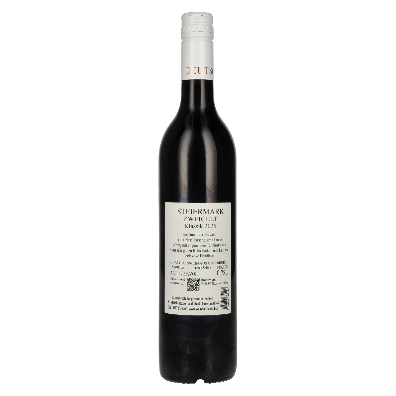 Deutsch Zweigelt Klassik Steiermark 2025 12,5% Vol. 0,75l
