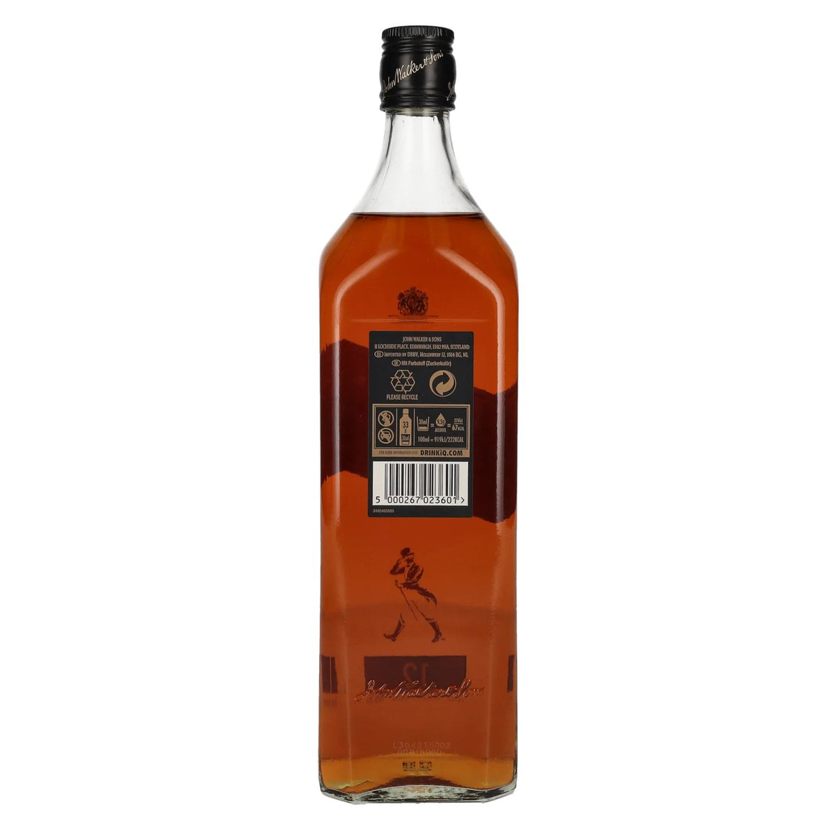 Johnnie Walker BLACK LABEL, whisky écossais blended de 12 ans d'âge, 40 % vol., 1 l
