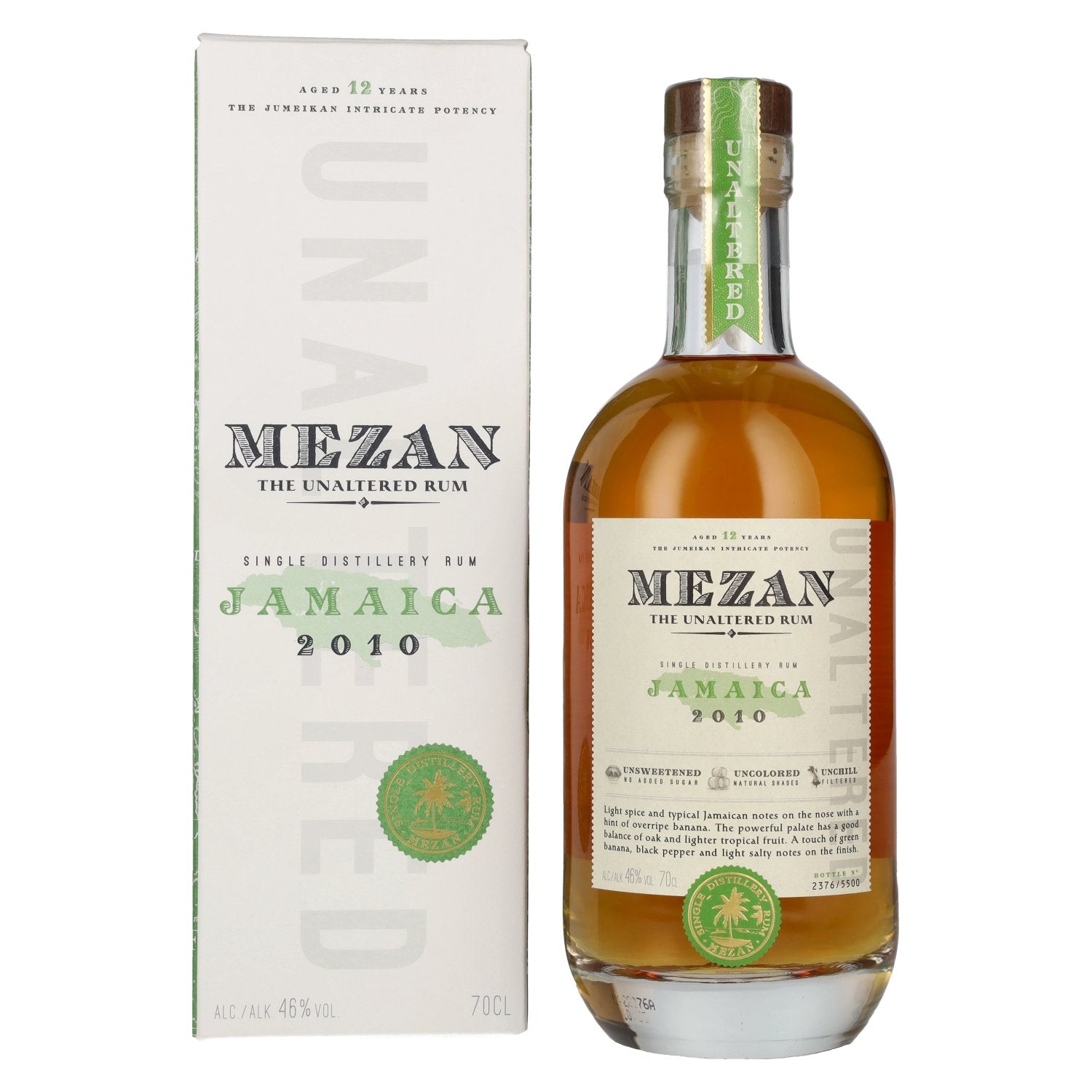 Mezan The Unaltered Rum Jamaica 2010 46% Vol. 0,7l in Geschenkbox