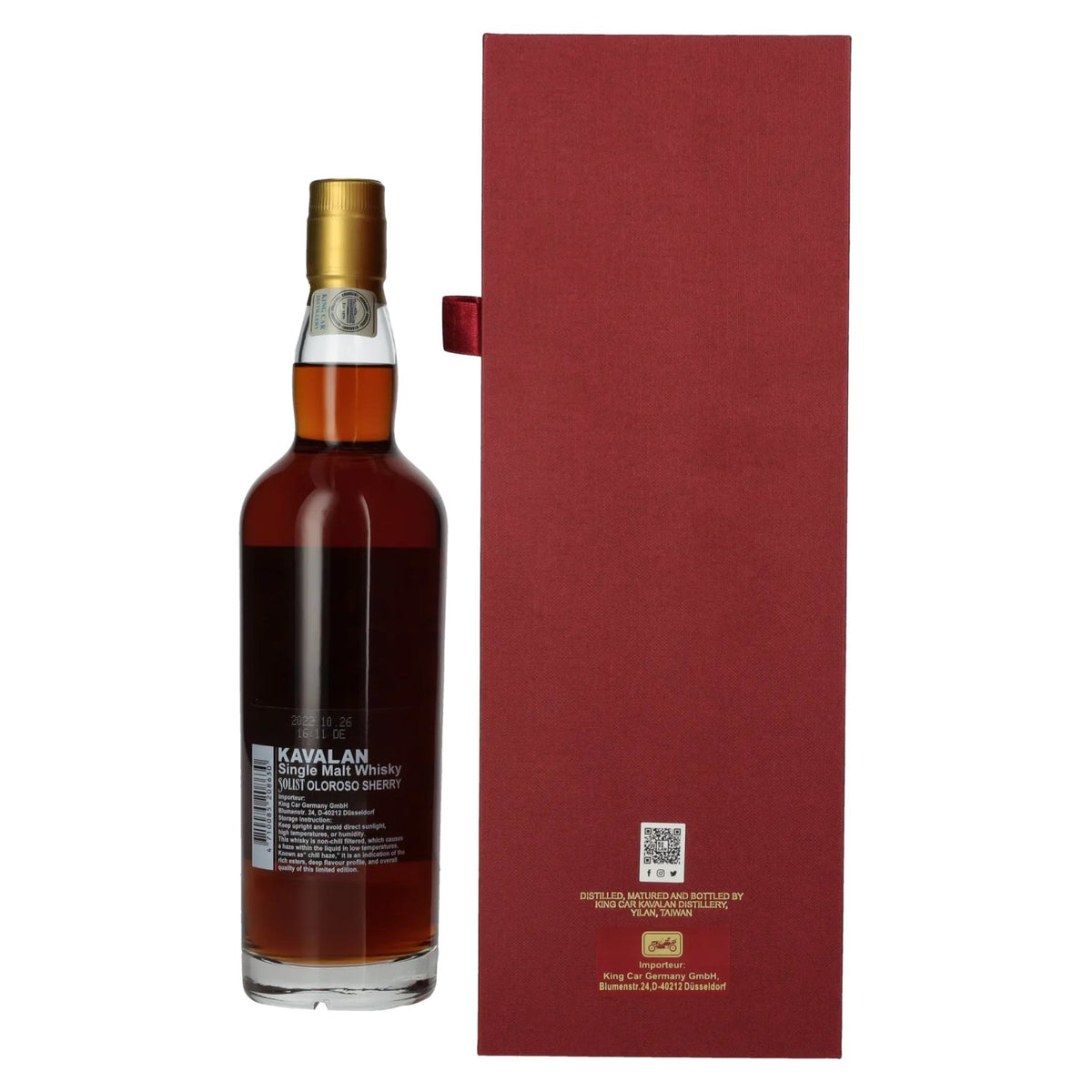 Kavalan SOLIST Single Malt Whisky Oloroso Sherry Cask 59,4% vol. 0,7 l in geschenkverpakking