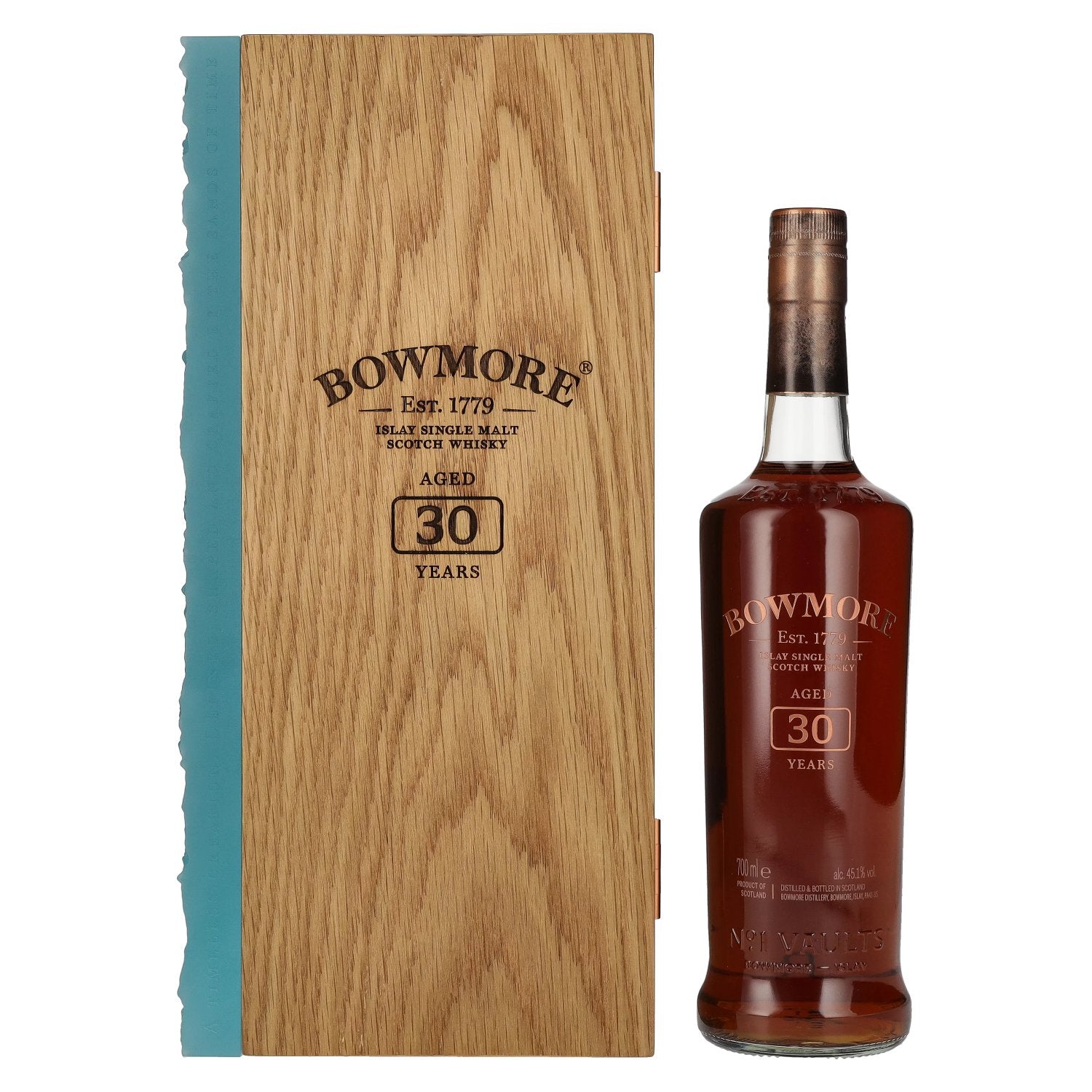 Bowmore 30 Years Old Islay Single Malt 45,3% Vol. 0,7l in wooden box
