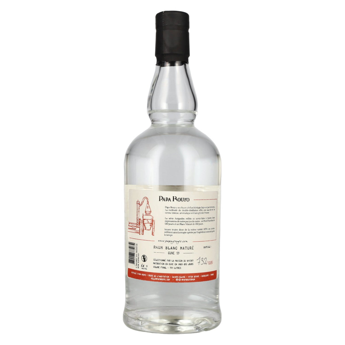 Papa Rouyo Blanc Maturé Antipodes Rhum Agricole 64 % vol. 0,7 l